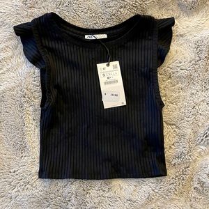 New with tags! Zara Black Crop Top